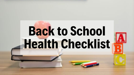 Back To School Health Checklist